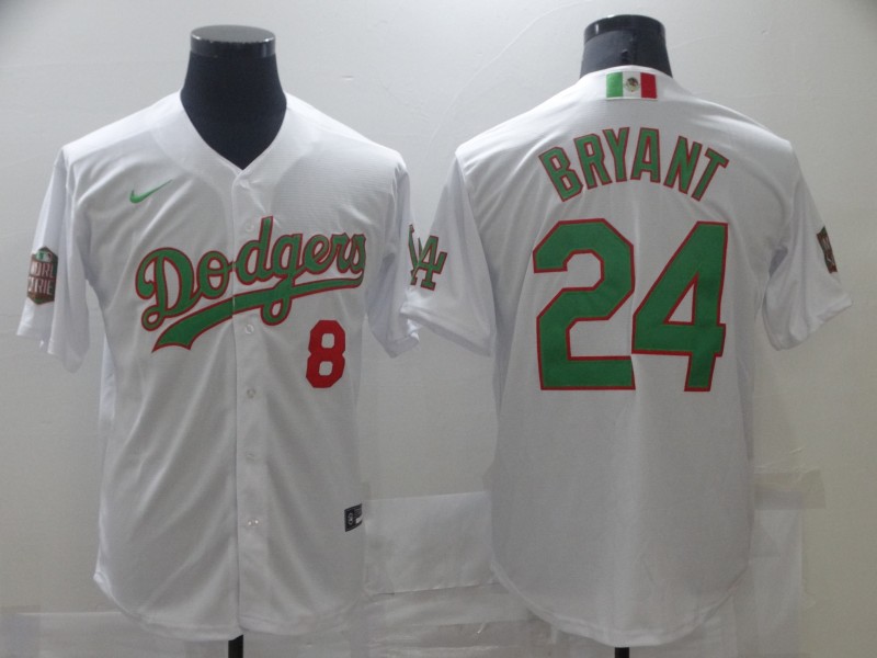 Men Los Angeles Dodgers 24 Bryant White Game 2021 Nike MLB Jersey